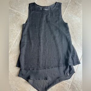 RUDSAK Black Mesh Sleeveless Top